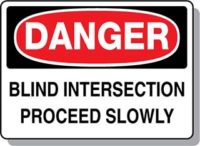 DANGER Blind Intersection