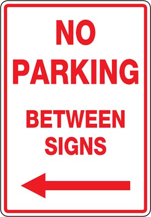 No Parking Between Signs | Beaed